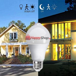 LED крушка със сензор за движение, 12W енергоспестяваща круш..
